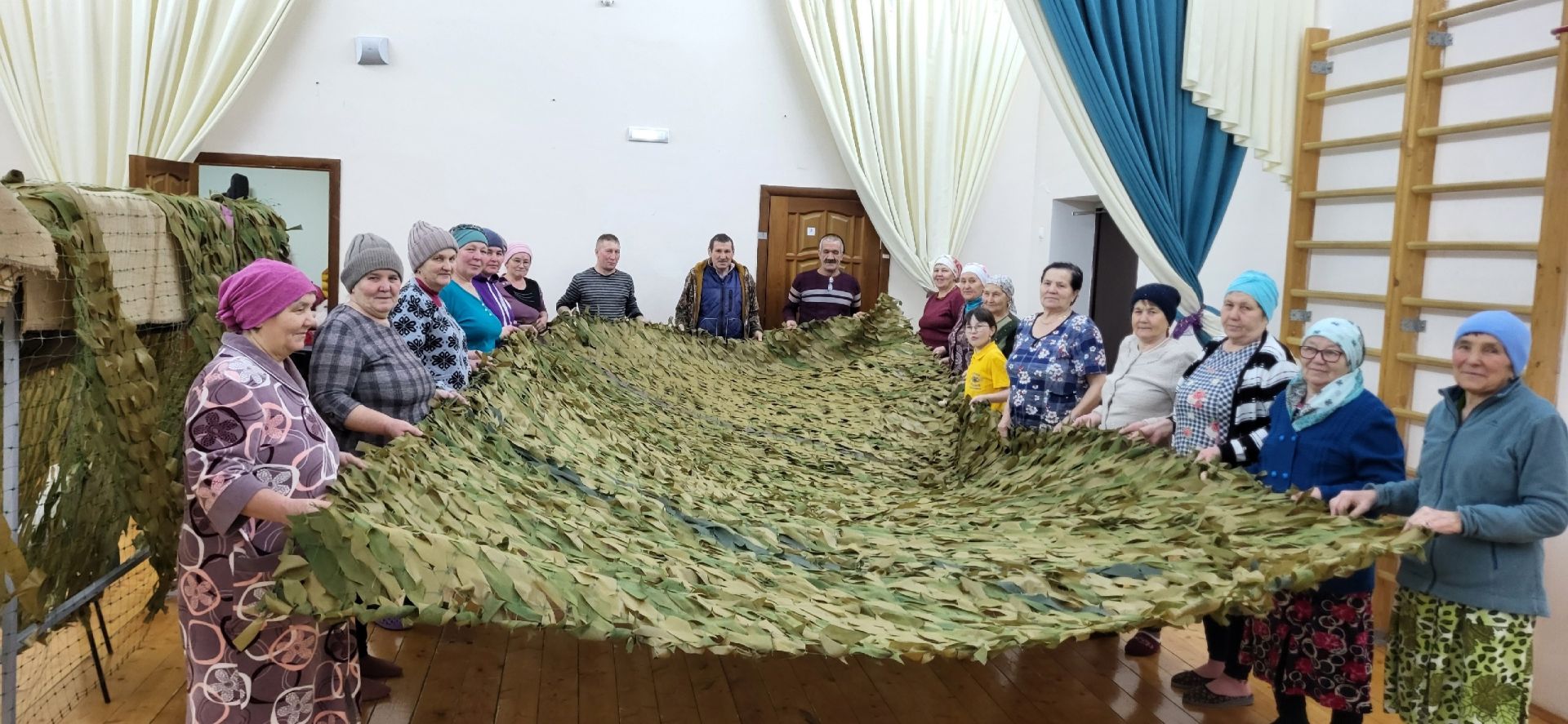 Чапшарда маскировка сеткалары үрелде