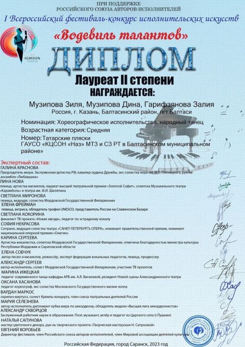 Балтач кызлары Бөтенрәсәй конкурсында зур дәрәҗәләргә иреште (видео)