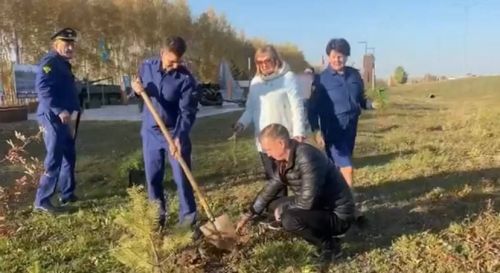 Район прокуратурасы коллективы 80 төп нарат утыртты (фото)