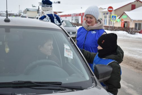 Балтачта Кыш бабай шоферларны да сөендерә
