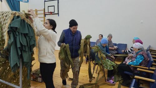 Чапшарда маскировка сеткалары үрелде