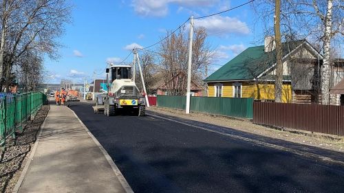 Нариман урамына асфальт түшәлә башлады