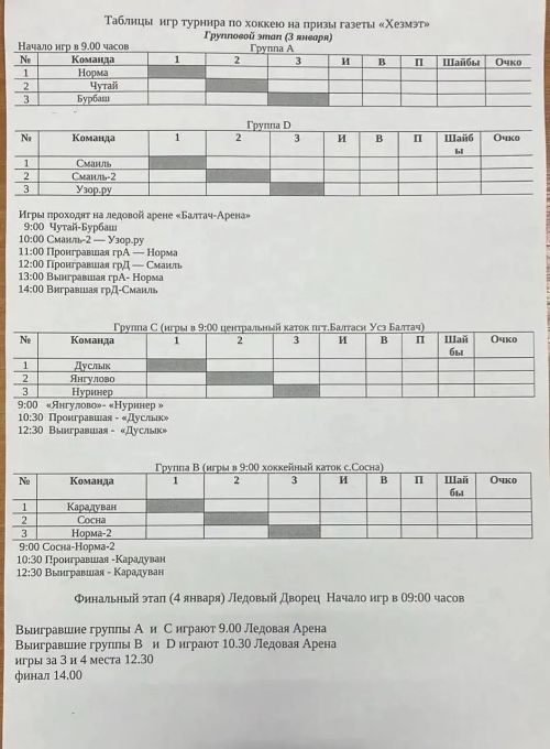 Бүген «Хезмәт» призына хоккей ярышлары башланды