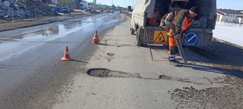 Балтачта юлларны ремонтлый башладылар