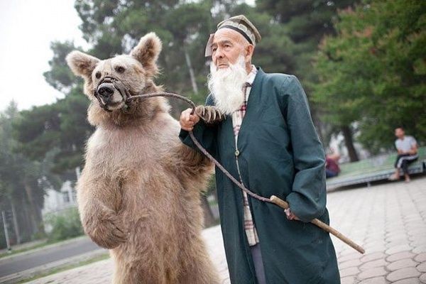 Охотник из Душанбе выкормил и воспитал медвежонка