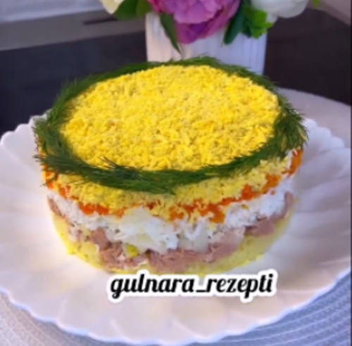 Мимоза салаты