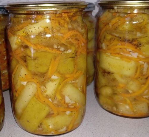 «По-корейски» ябылган кабачкилар