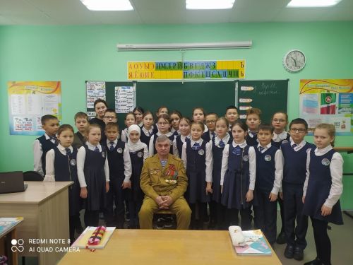 Әфган сугышы ветераны гимназиядә кунакта булды