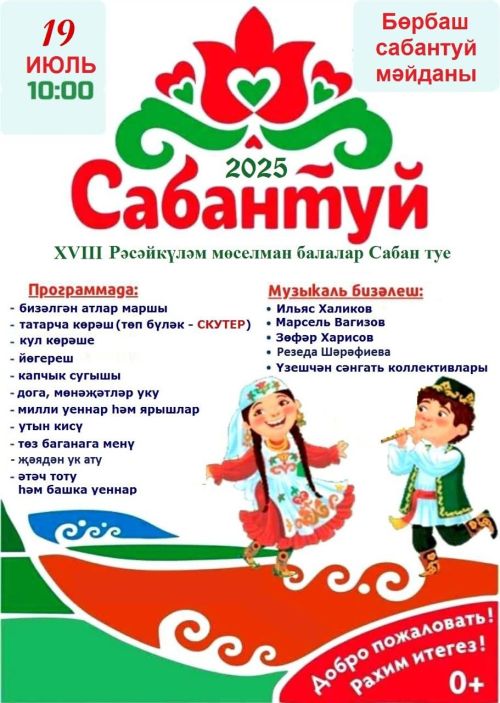 Бөрбаш авылында мөселман балалар Сабан туе узачак. Кайчан?